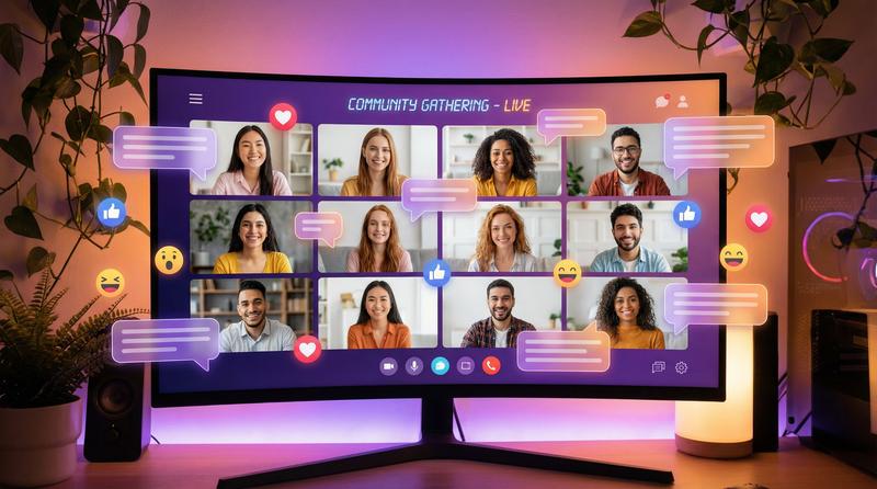 母狗视频社区互动场景